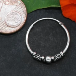 Creole 18mm / 1,2mm Kugel 925 Silberschmuck