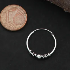 Creole 18mm / 1,2mm Kugel 925 Silberschmuck
