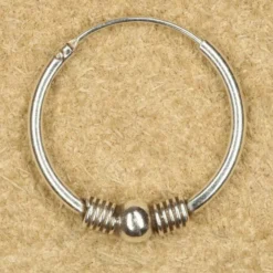 Creole 20mm / 1,6mm Kugel 925 Silberschmuck