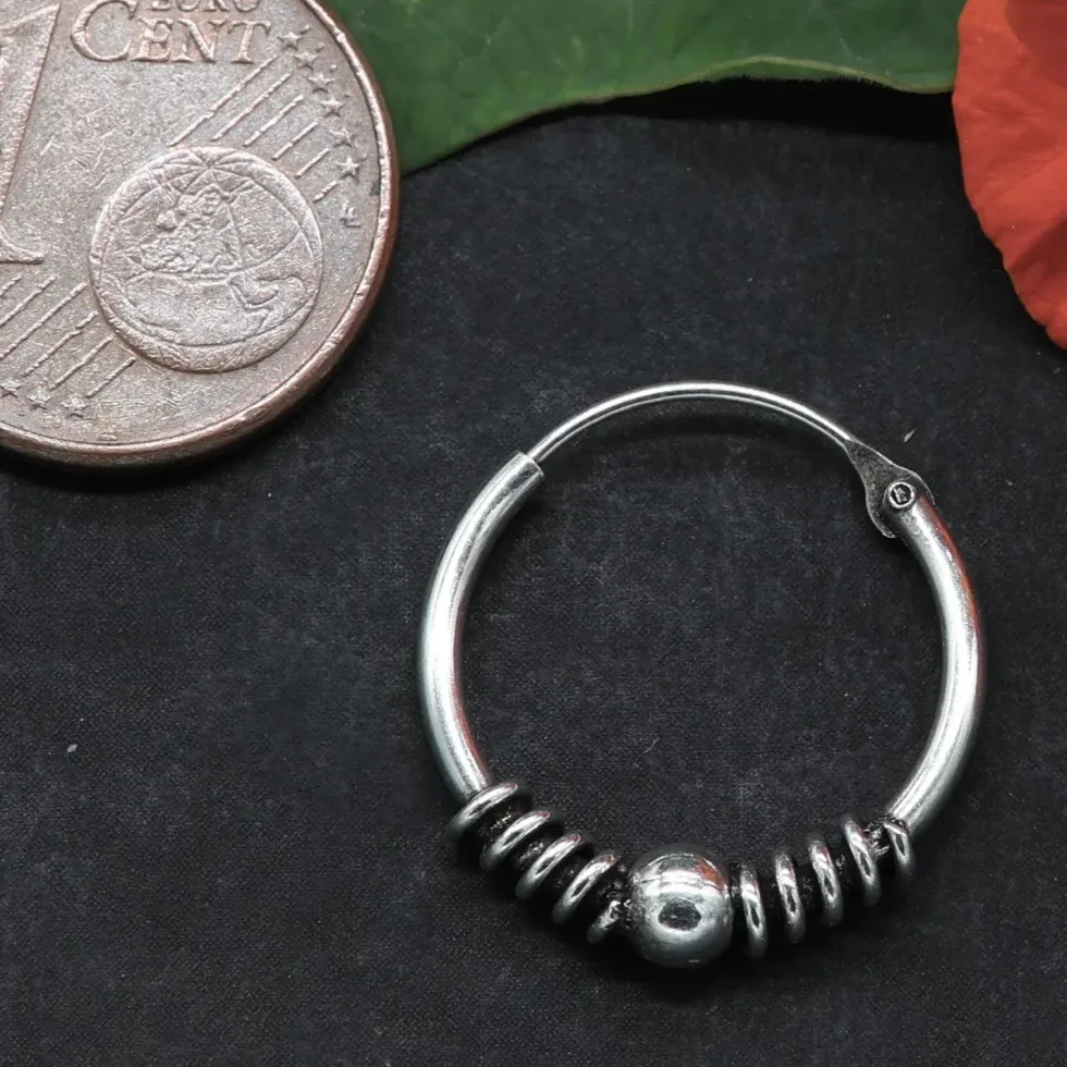 Creole 16mm / 1,3mm Kugel 925 Silberschmuck