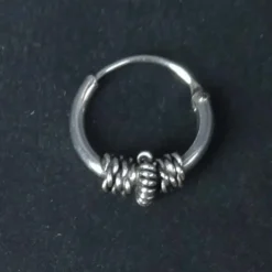 Creole 10mm 1.2mm mit Kugel 925 Silber Ohrschmuck