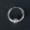 Creole 14mm / 1.5mm schlicht mit Kugel 925 Silber