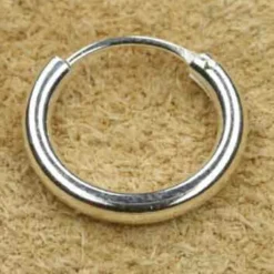 Creole 14mm / 2,5mm schlicht rundes Profil 925 Silber Ohrschmuck