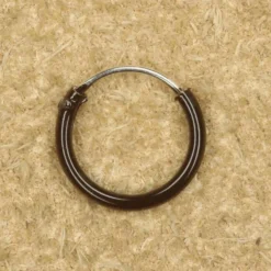 Creole 8mm 1,2mm schwarz 925 Silber