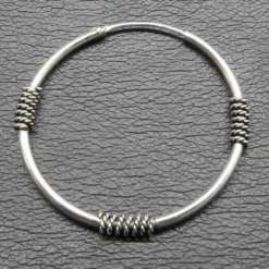 Creole 35mm / 1,5mm verziert 925 Silberschmuck