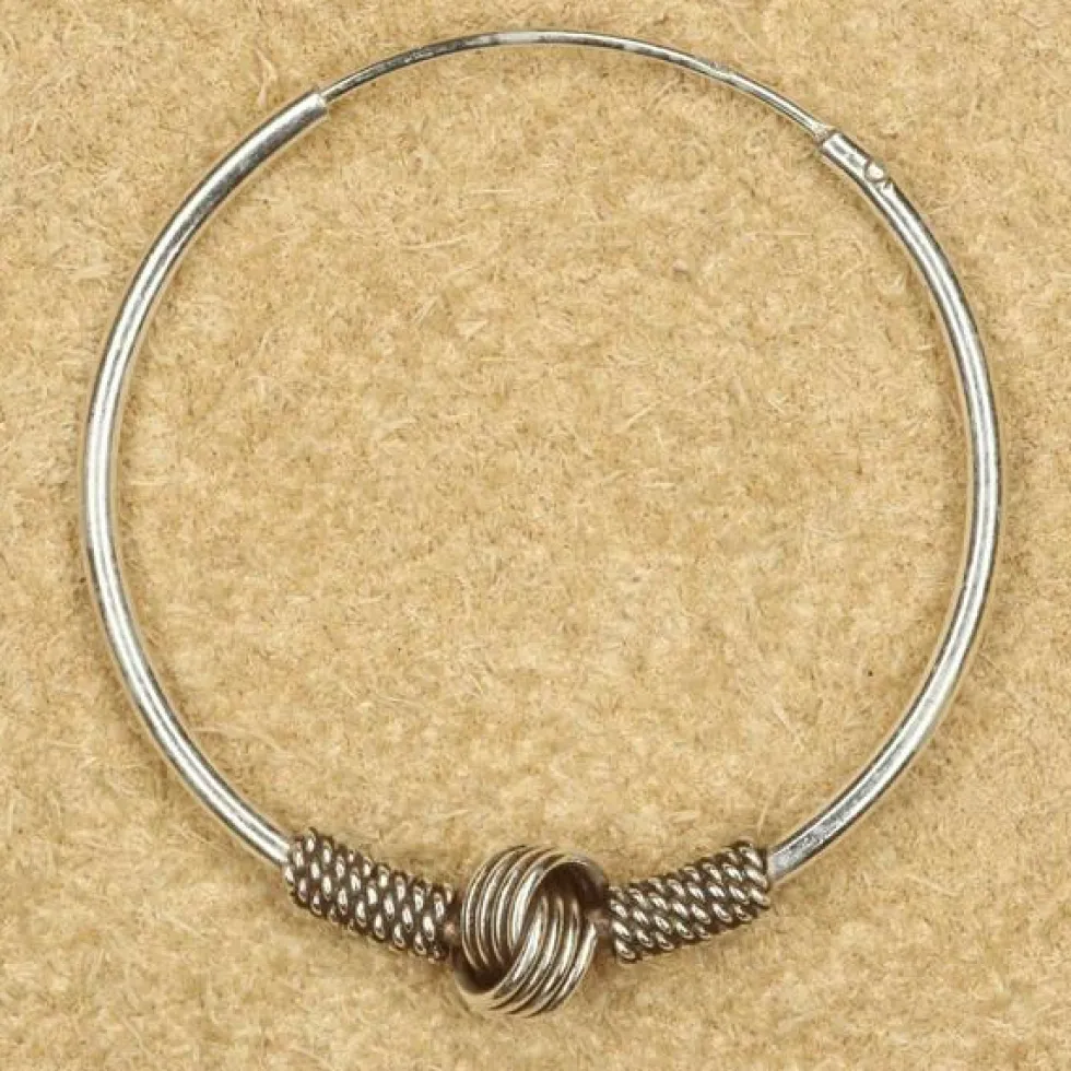 Creole 35mm / 1,6mm verziert 925 Silberschmuck