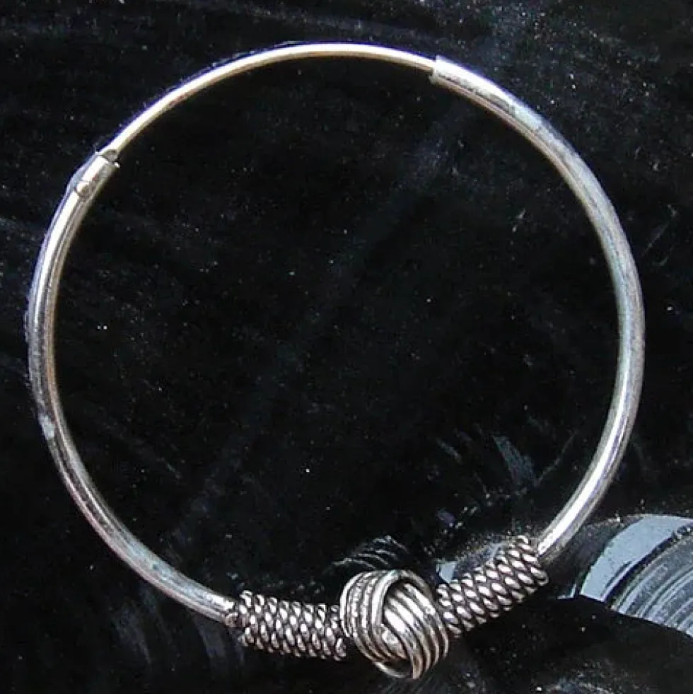 Creole 35mm / 1,6mm verziert 925 Silberschmuck