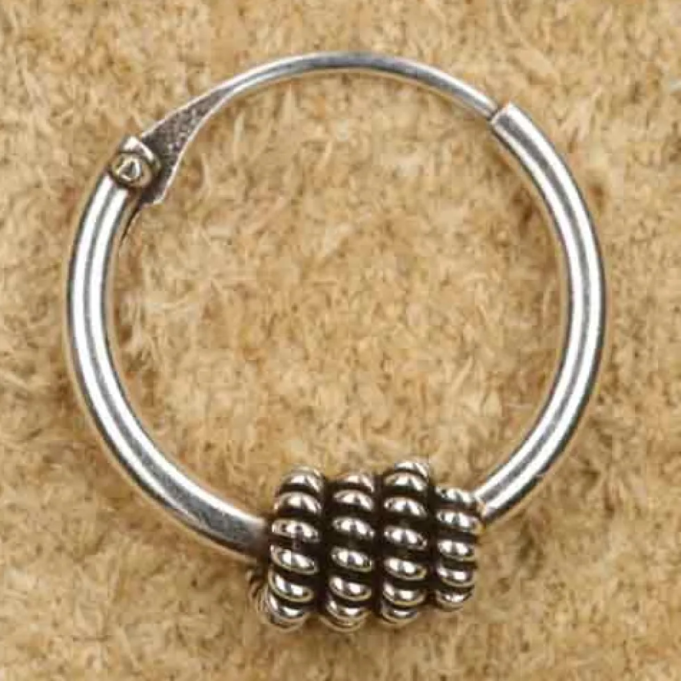 Creole 12mm 1,2mm verziert 925 Sterlingsilber