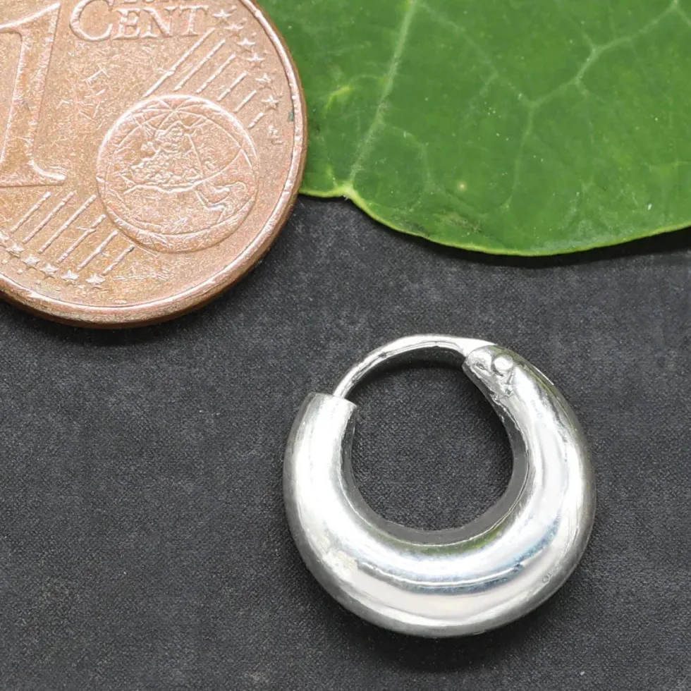 Creole Mond 925 Silber 12mm konisch