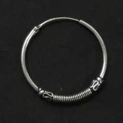 Creole Ohrringe Ø 25mm 1,5mm Stärke Bali Design 925 Silber