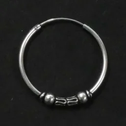 Creole Ohrring Ø 25mm 1,6mm Stärke Kugeln 925 Silber