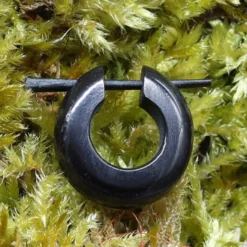 Creole Ohrschmuck aus Horn geschnitzt (Paar)