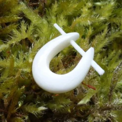 Creole oval Knochen Ohrring (Paar)