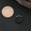 Creole schwarze 925 Silber 10 mm 2mm