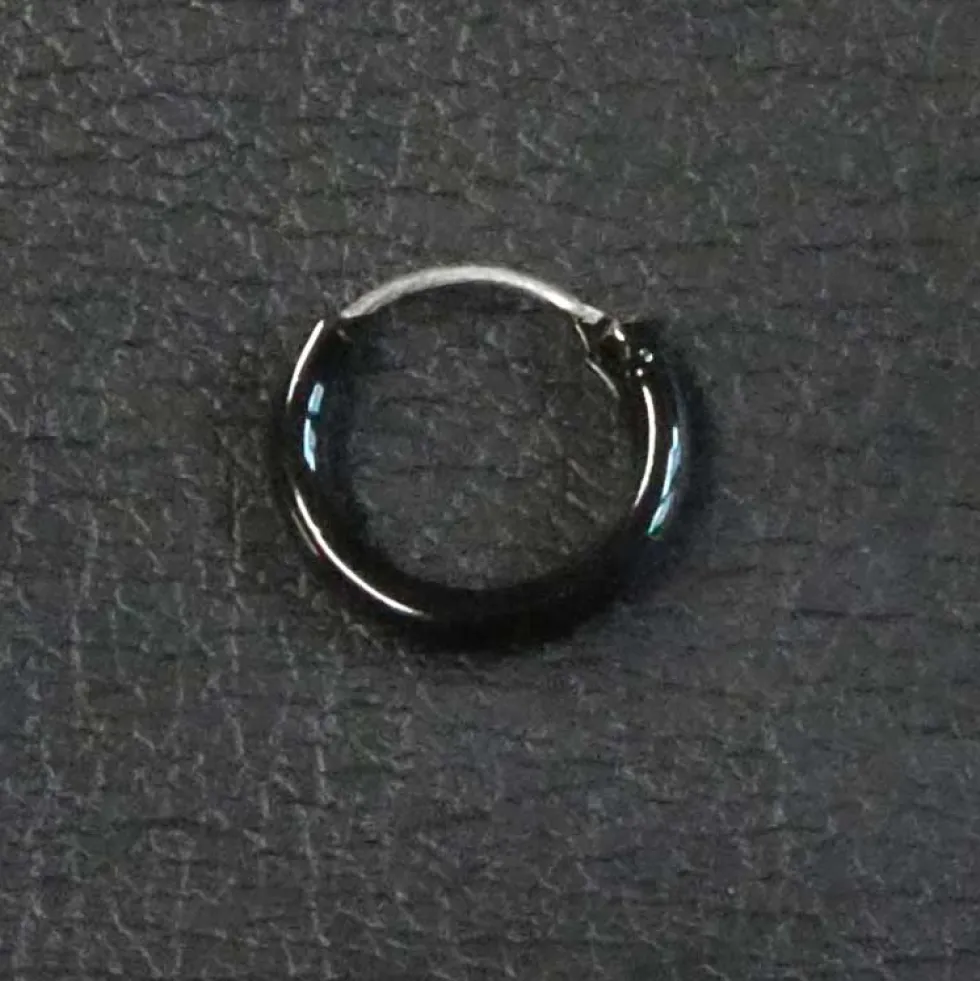 Creole schwarz 12mm -2mm Silberschmuck Ohrring 925 Silber