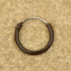 Creole schwarz 925 Silber 10mm 1,2mm
