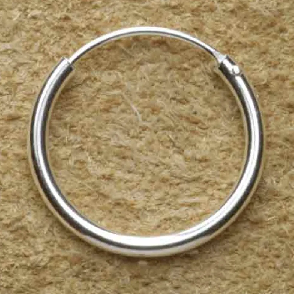 Creole Silber glatt 16 mm 1,5mm 925 Silber