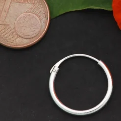 Creole Silber glatt 16 mm 1,5mm 925 Silber