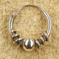 Creole 925 Silber 10mm 1,5mm Kugel