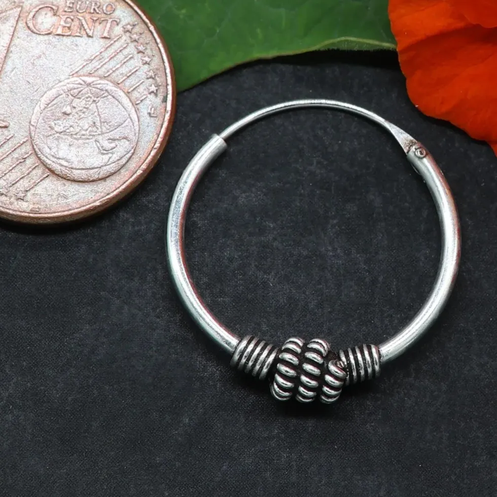 Creole Silber 18mm / 1,2 mm Ohrring Ohrschmuck 925 Silber