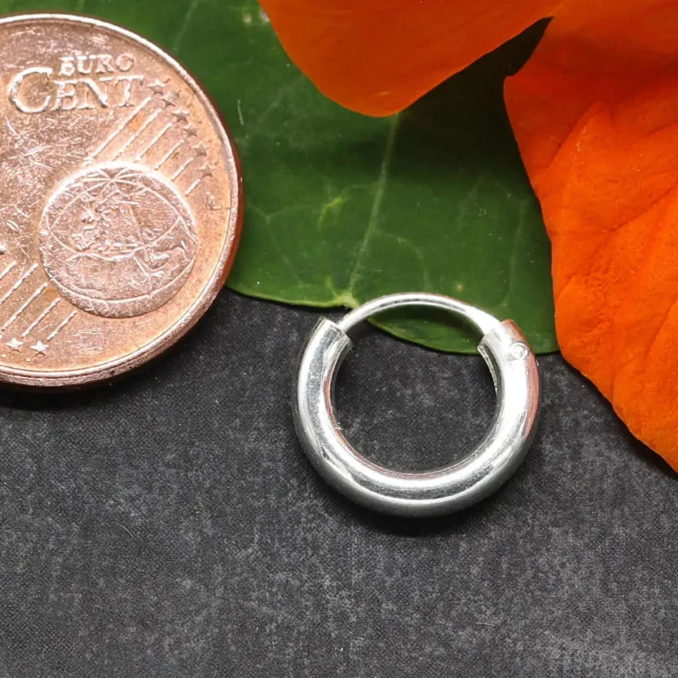 Creole 925 Silber 10mm / 2mm rund schlicht