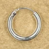 Creole 925 Silber schlicht rundes Profil 12 mm 2mm