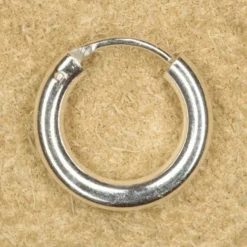 Creole 925 Silber schlicht rundes Profil 12 mm 2mm