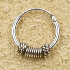 Creole 925 Silber Schmuck verziert 10mm 1,2mm