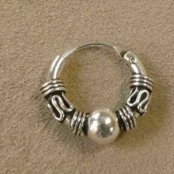 Creole Sterlingsilber 14 mm 2mm verziert