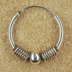 Creole verziert 16 mm / 2mm 925 Sterlingsilber