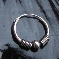 Creole verziert 16 mm / 2mm 925 Sterlingsilber