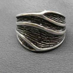 Damen Ring edel ausgefallen Blatt Design Silber 925 Silber