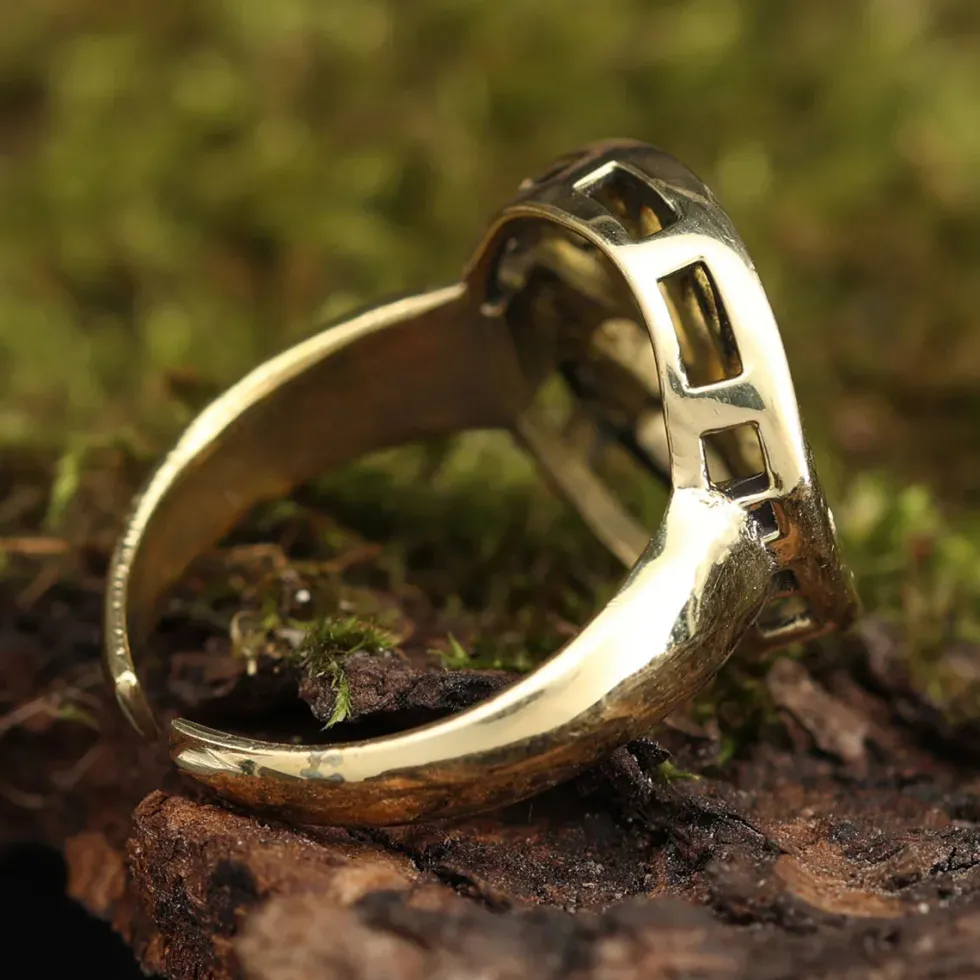 Damen Ring Lebensbaum größenverstellbar Messing Schmuck