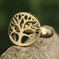 Damen Ring Lebensbaum größenverstellbar Messing Schmuck