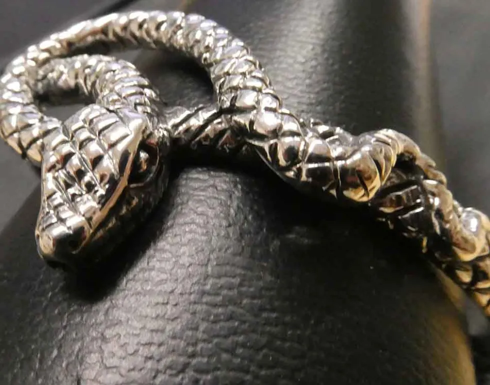 Damen Schlange Armreif Sterlingsilber Ø 5,8