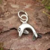 Delfin Anhänger 925 Silber für Creole oder Kette