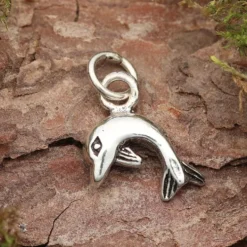 Delfin Anhänger 925 Silber für Creole oder Kette