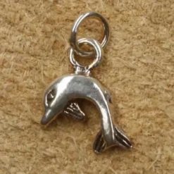 Delfin Anhänger 925 Silber für Creole oder Kette