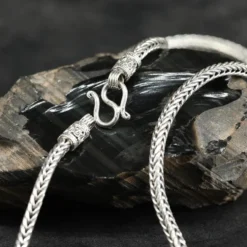 Dicke Halskette Wikinger 4mm Stärke Männer Kette aus 925 Silber