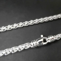 Dicke Weizenkette mit Drehverschluss 925er Silberkette