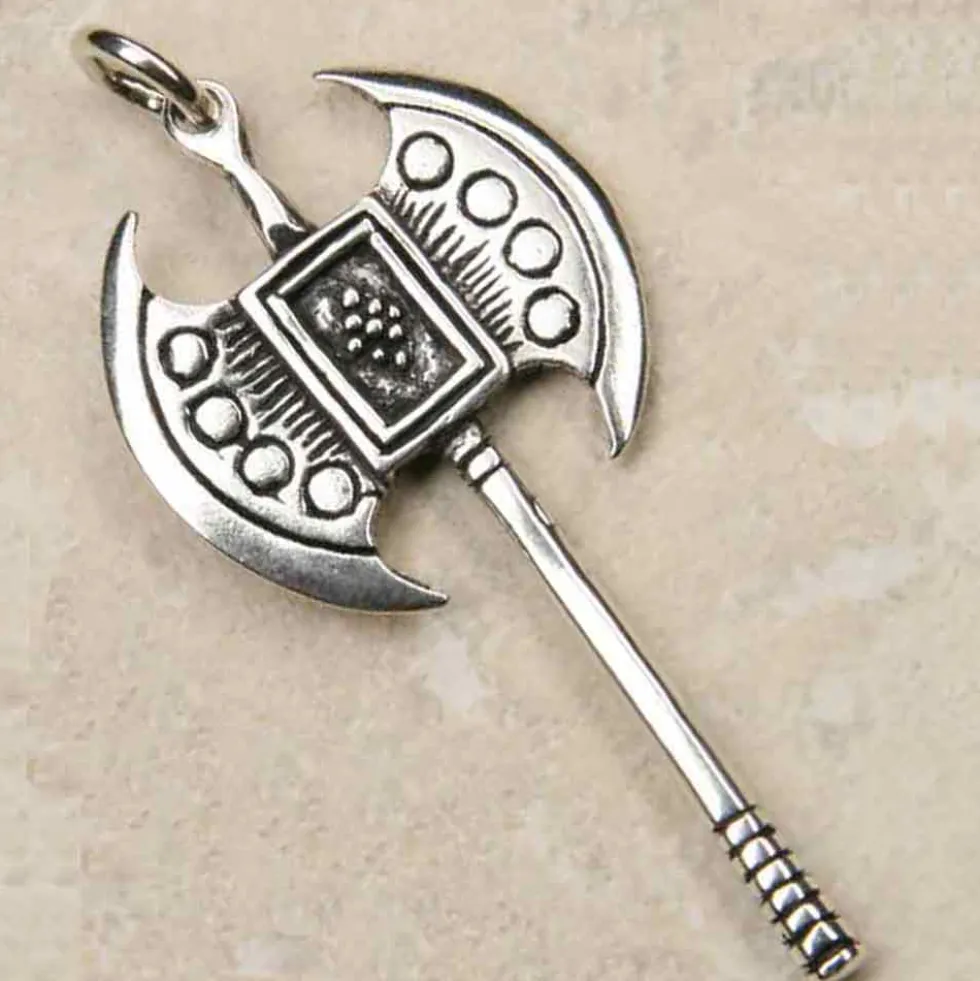 Doppelaxt Schmuck Anhänger aus Silber 925
