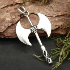 Doppelaxt Schmuck Kettenanhänger 925 Silber
