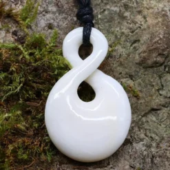 Double Maori Schmuck 4cm aus Knochen Kette