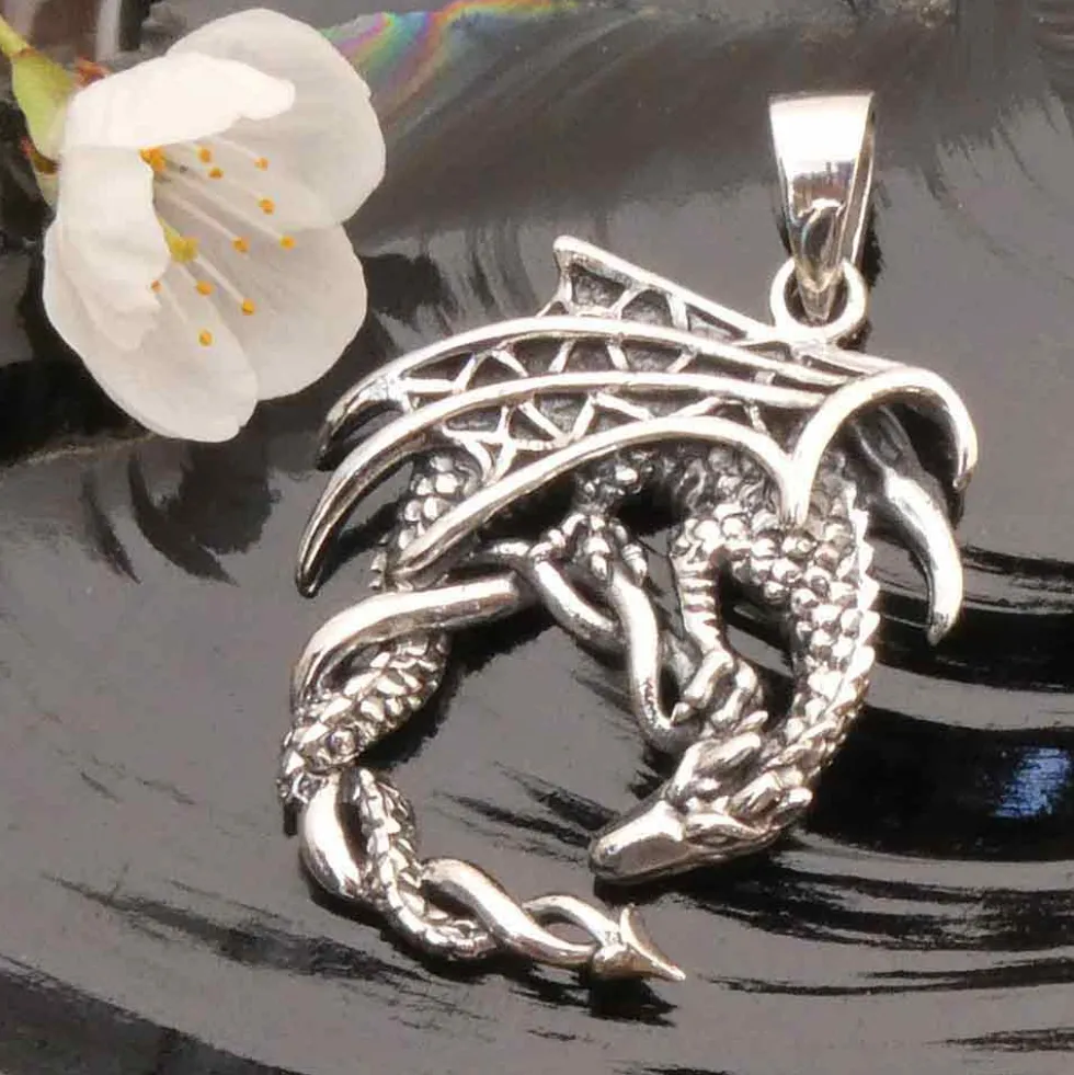 Drache ausgefallen Schmuck Kettenanhänger Silber 925