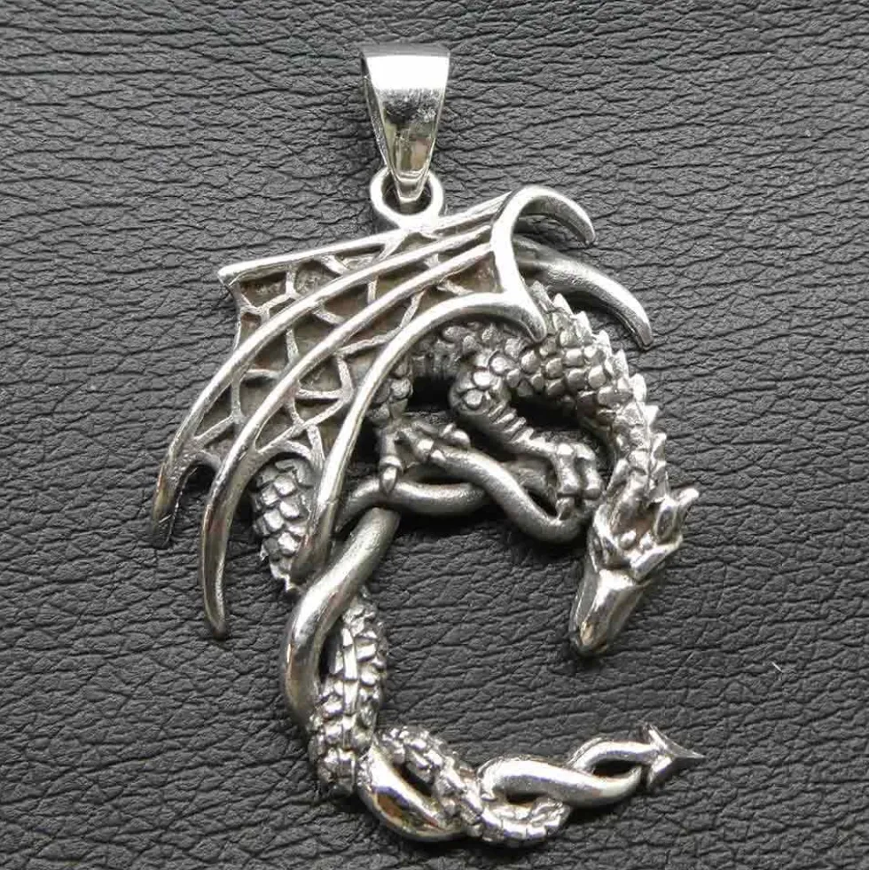 Drache ausgefallen Schmuck Kettenanhänger Silber 925