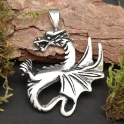 Drache keltisch Schmuck 925 Sterlingsilber Kettenanhänger