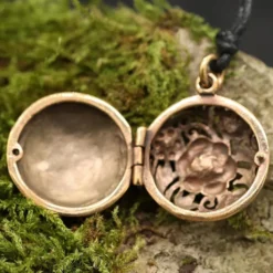 Drache Medaillon Schmuck Anhänger Bronze zum Öffnen