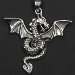 Drachen Kettenanhänger Silber Schmuck Anhänger 925er Silber