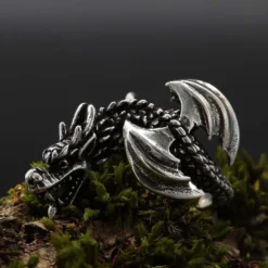 Drachen Ring Gothic Schmuck 925 Silber