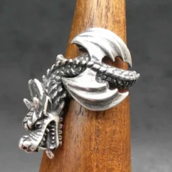 Drachen Ring Gothic Schmuck 925 Silber